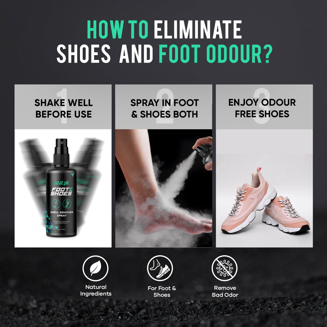 Foot & Shoe Smell Remover Spray (Pack of 2)