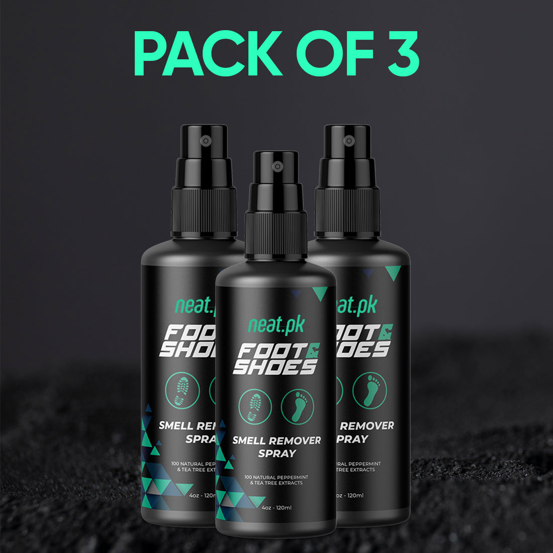 Foot & Shoe Smell Remover Spray (Pack of 3)